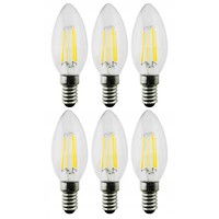 6X Led GlüHbirne E14 6W Maclean Filament Warmweiß 3000K MCE286