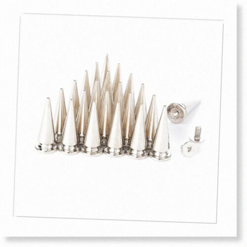 Silver Bullet Tree Spike Studs - 25MM Large Metal Rivets for DIY Leather Bag, Cl - Picture 1 of 7
