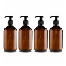 4Pcs 500ML Hand Pump Bathroom Liquid Soap Normal Dispenser Shampoo Bottle