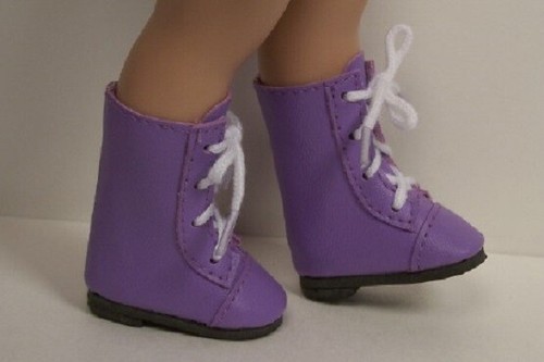 lavender lace up boots