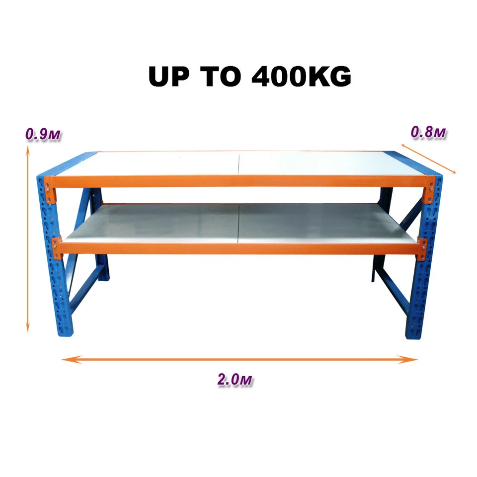 Metal Work Bench 900H x 2000W x 800D - image 3 of 4