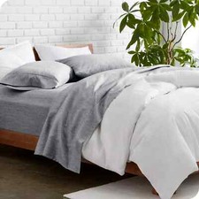 Bare Home Premium 1800 Collection 3-Piece Bed Sheet Set, Twin-XL, Light Gray