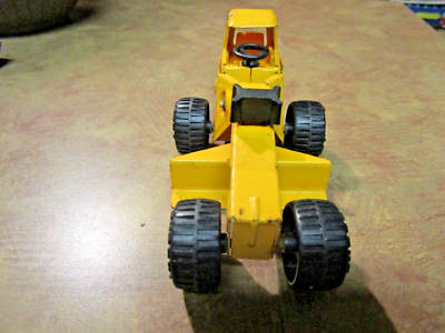 Vintage Buddy L Pressed Steel Toy Road Yellow Grader Plow 1/43