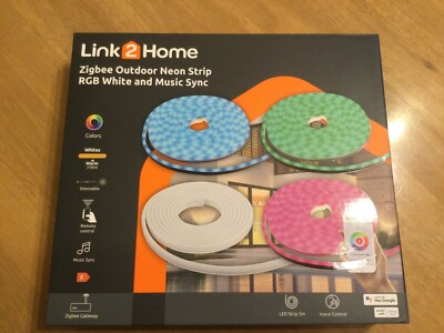 LINK2HOME ZIGBEE 5m NEON LED FLEXIBLE LICHTLEISTE MIT SPRACHSTEUERUNG/MUSIK SYNC