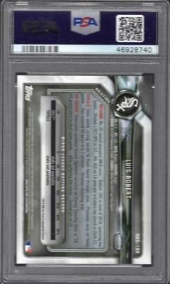 2018 LUIS ROBERT BOWMAN CHROME BLUE REFRACTOR RC /150 PSA 9 WHITE