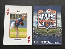 *SCARCE* ERIK GOEDDEL ~ 2015 NY Mets Spring Training Playing Card ~ 4 HEARTS