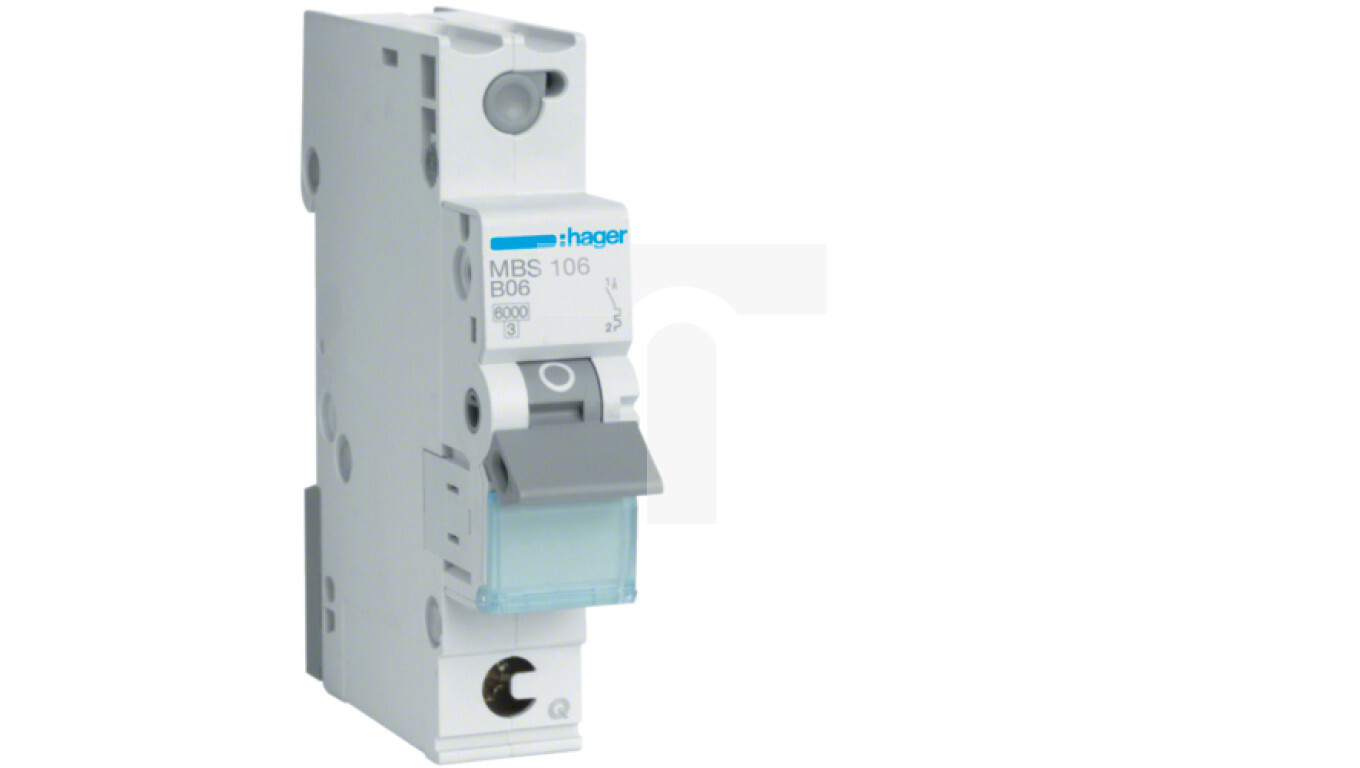 MCB Miniature circuit breaker Icn = 6000A 1P B 6A QuickConnect MBS106 /T2UK