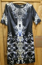 Dana Buchman Dress Womens Size 6 Blue Lined Short Sleeves Work/dressy 37" bust