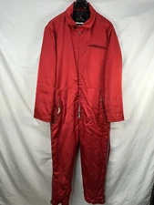VINTAGE GOLDEN FLEECE INSULATED RED NYLON SNOW SKI WINTER SUIT SIZE L