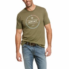 Ariat Men's Wire SS T-Shirt Military Heather Green 10028987 NWT 2XL XXL