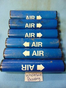 SETON SETMARK SNAP-AROUND PIPE MARKER "AIR" -20 2" THRU 2-3/8" (LOT OF 6)