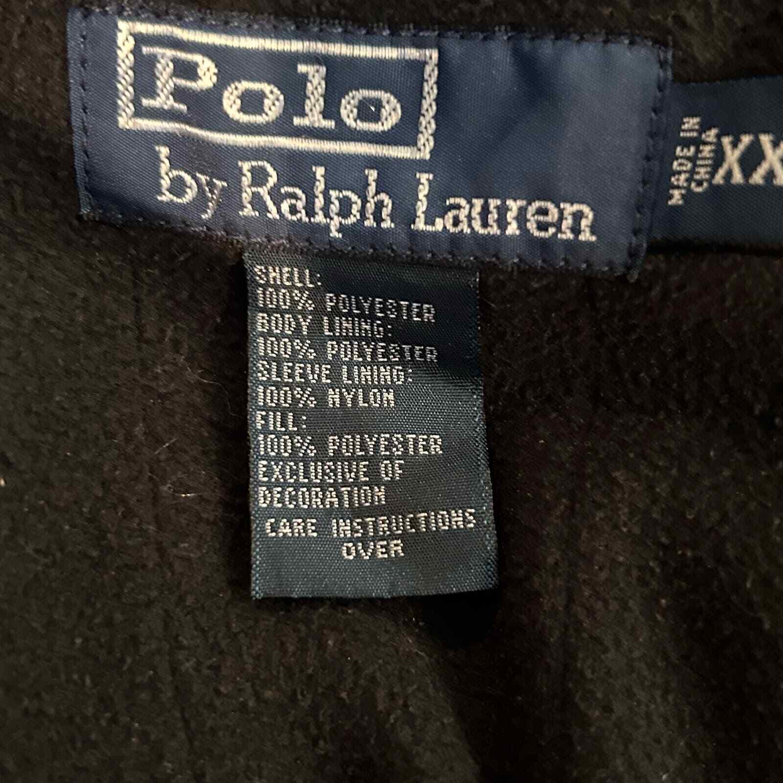 Polo by Ralph Lauren Jacket Mens XXL Black Embroi… - image 10