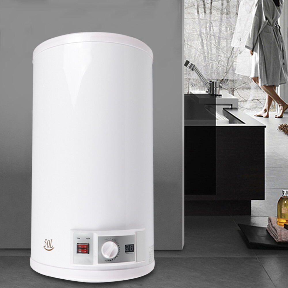 Calentador de agua eléctrico caldera pantalla LED cilindro tanque de almacenamiento calentador