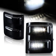 For 2008-2016 Ford Superduty Side Mirror White LED Running Signal Lights Smoke