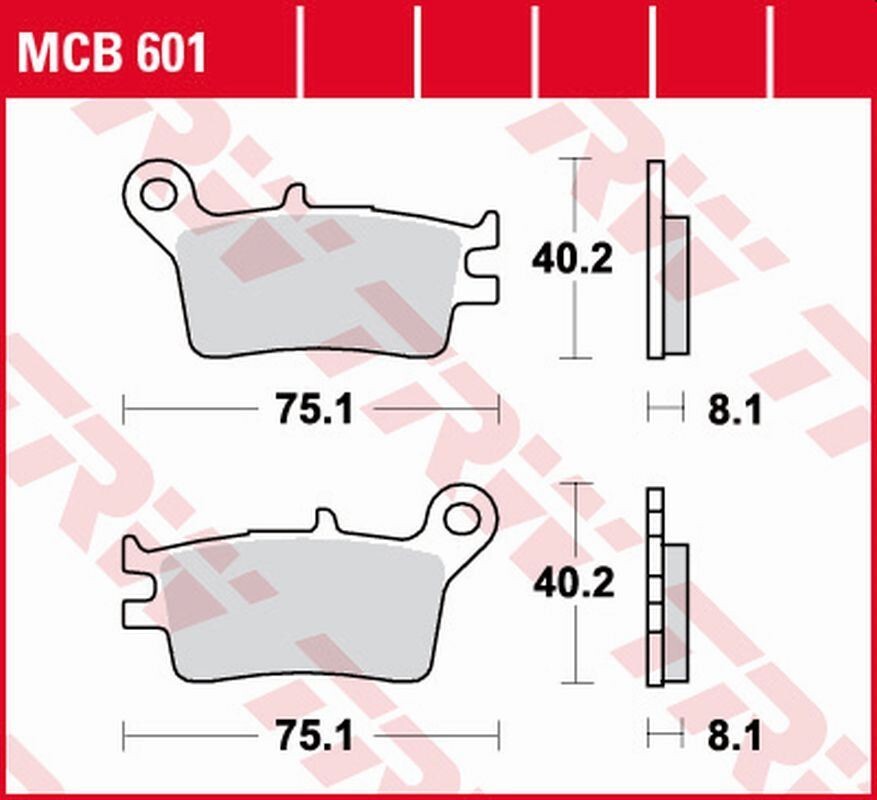 Plaquettes de frein ZF KH153 organique arrière Honda CRM250R 1989 1990 garniture moto