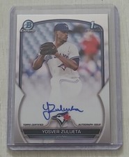 2023 Bowman Chrome YOSVER ZULUETA Autographed 1st Prospect- Rookie Card #CPA-YZ 
