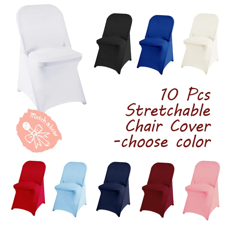 Spandex Folding Chair Cover Wedding Party in 10/25/30/50/100 pcs Pick your  color