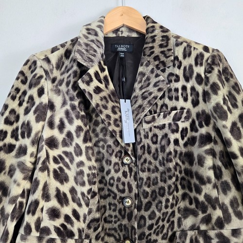 Talbots Kate Fit Blazer Womens 16WP Pockets Long Sleeve Animal Print Lined - Picture 6 of 12