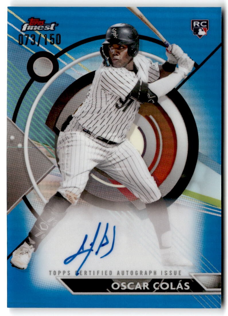 2023 TOPPS FINEST OSCAR COLAS BLUE REFRACTOR RC AUTO #73/150