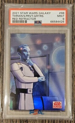 2021 Topps Chrome Star Wars Galaxy Thrawn Private Quarters Red #1/5 Alpha PSA 9