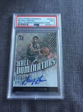 2019 Panini Donruss Hall Dominator Signatures George Gervin Auto Spurs PSA 9