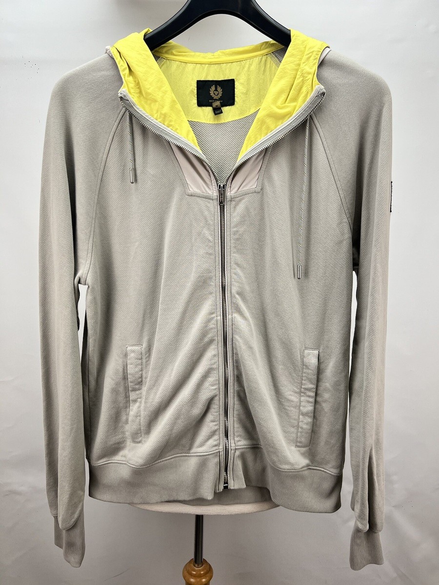 Belstaff Tarn Full Zip Hooded 100% Cotton Hoodie Size M Cloud Grey Rare  Sample