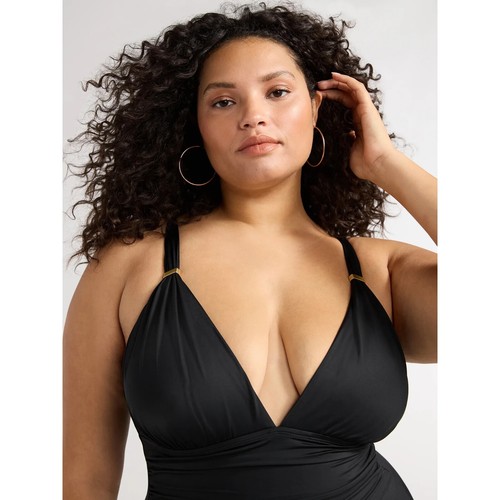 Sofia by Sofia Vergara Women's SIZE 2X 20W-22W Sandra One Piece Swimsuit BLACK - Picture 5 of 19