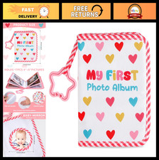 Soft Cloth Baby Photo Album - Colorful Heart Memory Book for Newborns  Toddlers
