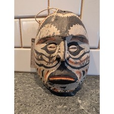 Maschera tribale Papua Nuova Guinea Sepik fiume Palembei arte da parete