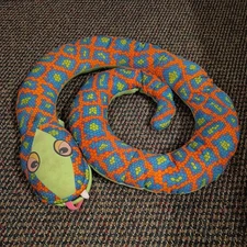 Vintage 1991 Playskool Rattlin Wrestlers Snake 50” Blue,green,orange nostalgia