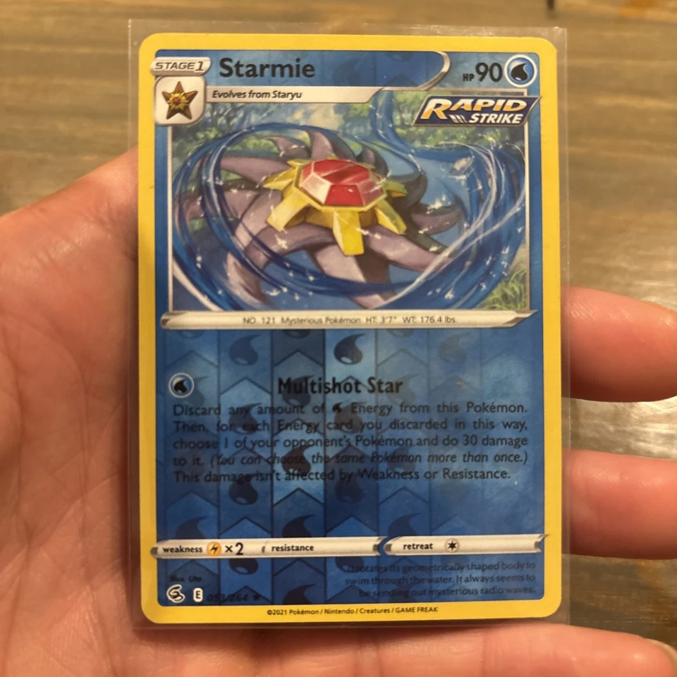 Pokémon TCG Starmie Fusion Strike 053/264 Holo Rare - Image 3 of 3