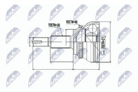 Gelenksatz Antriebswelle Nty NPZ-TY-094 48 FüR Lexus Toyota Camry MCV30_ MCV30R