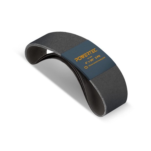 Red Label Abrasives 4x24 Inch 320 Grit Silicon Carbide Sanding Belts – 3 Pack