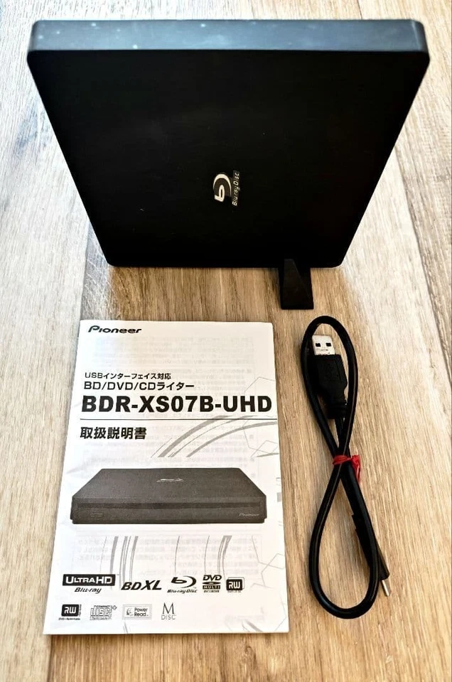 Unidad Blu-ray portátil 4K Ultra HD Pioneer BDR-XS07B-UHD JP usada con caja Foto 3 de 3
