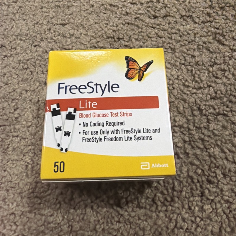 Freestyle Lite Blood Glucose Diabetic Test Strips 50 Count