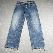 Free People We The Free Risk Taker Jeans Womens Size 25 Blue High Rise Straight