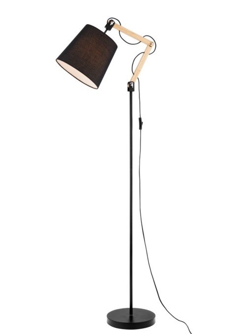 Homebase 174456 Verve Design Caleb Floor Lamp Black