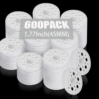 #ad 600 Pcs 45 mm White Plastic Washer Foam Board Fasteners and Load Spreading P... $26.90