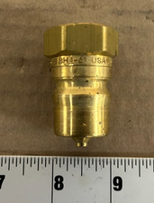 Parker Valved Hydraulic Quick Connect Nipple 1/2 NPT Brass BH4-61 60 Series