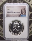 1956 Proof *FRANKLIN* Silver Half Dollar *TYPE 2* 50c NGC PF68 #059 ECC&C, Inc.