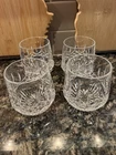 Waterford Lismore Crystal Old Fashioned Glasses 4 Whiskey Tumblers Vintage