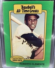 1987 Hygrade Baseball's All-Time Greats - Roberto Clemente Hat Logo Not Visible