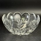 Marquis by Waterford Signed Crystal Scalloped Cut Bowl 7.5” Germany w/ Sticker