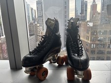 VINTAGE RIEDELL ROLLER SKATES SURE GRIP CLASSIC PLATES PACEMAKER WHEELS Size 8