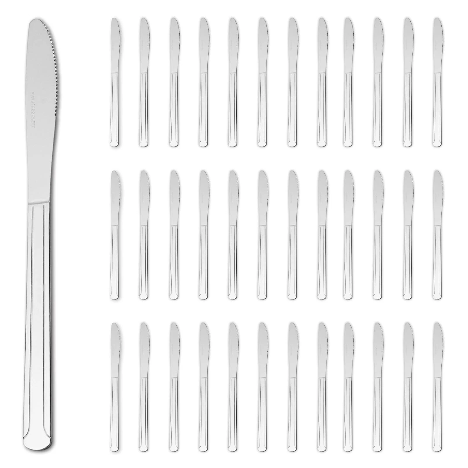 36PCS Dinner Set- Dominion 8.7 Inch Dinner & Butter , Food Stainless Steel Ta...