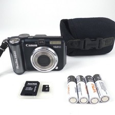 Canon PowerShot A640 10MP Digital Camera 8GB Memory Card Complete Bundle Tested