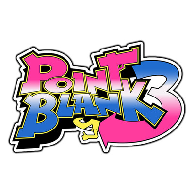 Point Blank 3 Arcade Logo #1 Retro Gaming Sticker Waterproof Vinyl Decal Die-Cut