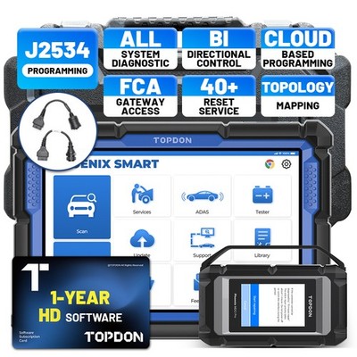 2026 TOPDON Phoenix SMART+ 24V HD KIT Advanced Scanner Programming Tool Bundle 