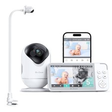 Dr.Care VistaView 5" Smart WiFi Baby Monitor - 2K HD, Clip Mount, App