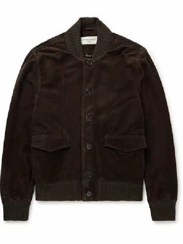 Officine Generale Ultra-Soft Italian Suede Chocolate Jacket -Size L -New video thumbnail